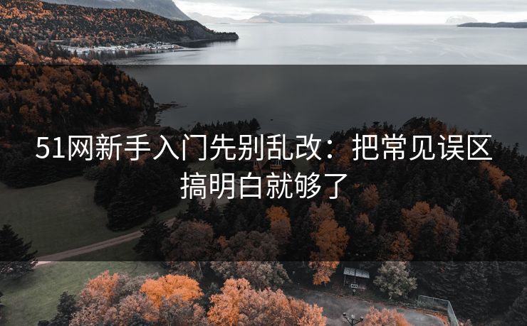 51网新手入门先别乱改:把常见误区搞明白就够了 51网新手入门先别乱改:把常见误区搞明白就够了